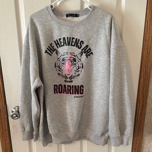 Gray Women’s Sweater - The Heavens Are Roaring